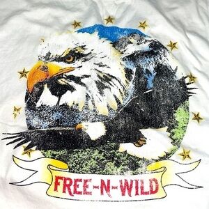 Jerry Leigh Free N Wild American Eagle Tee Shirt